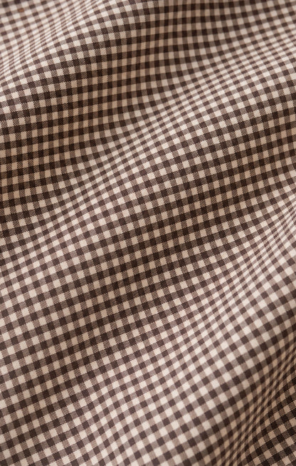 Z SUPPLY On Duty Gingham Button Up Shirt - Dark Chocolate