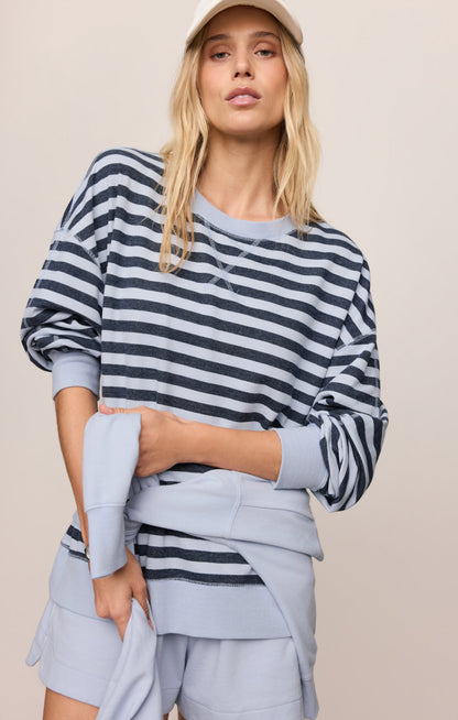 Z SUPPLY Everyday French Terry Striped Crew