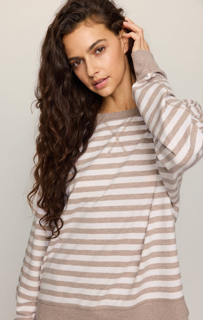 Z SUPPLY Everyday French Terry Striped Crew