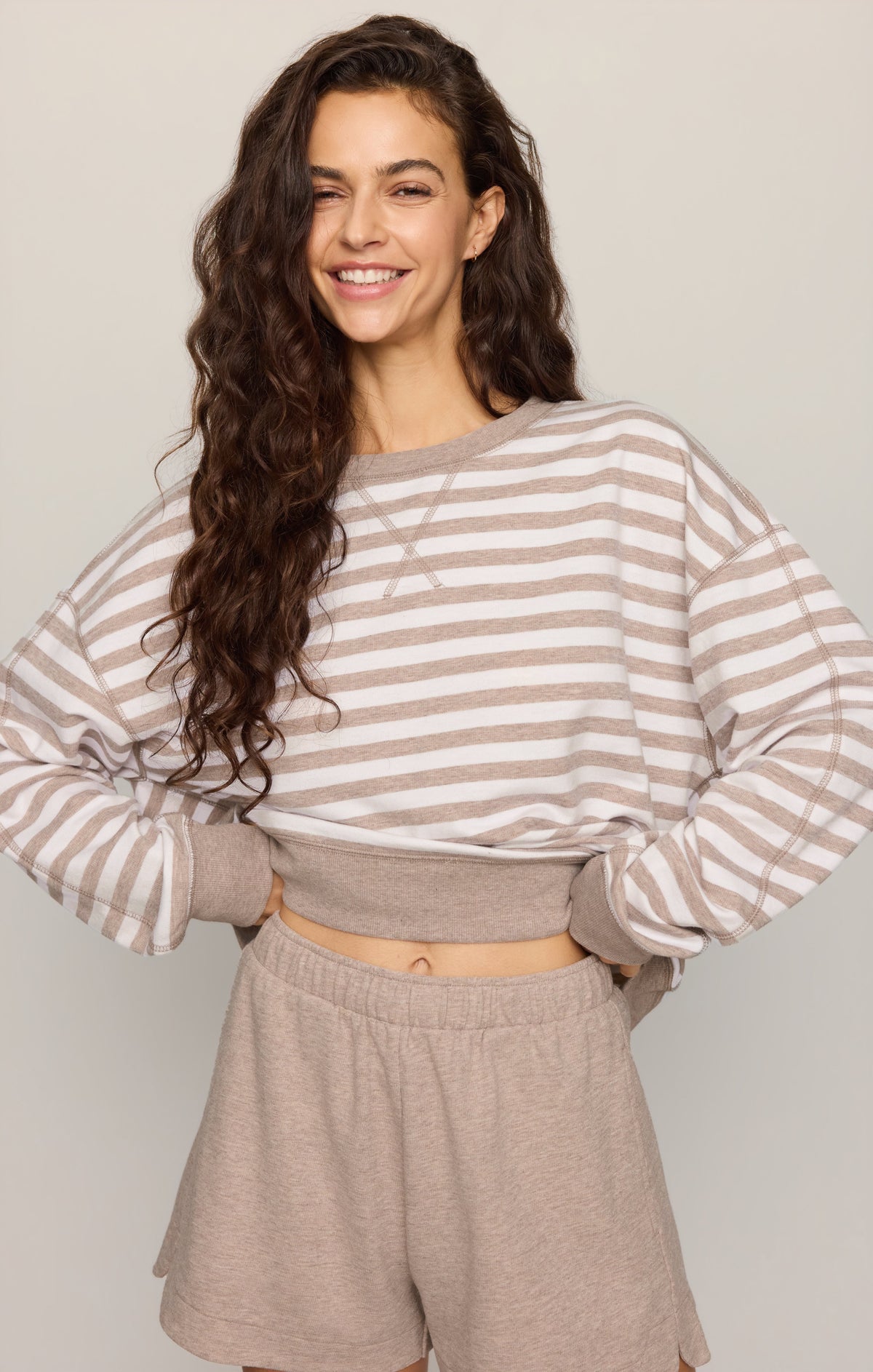 Z SUPPLY Everyday French Terry Striped Crew