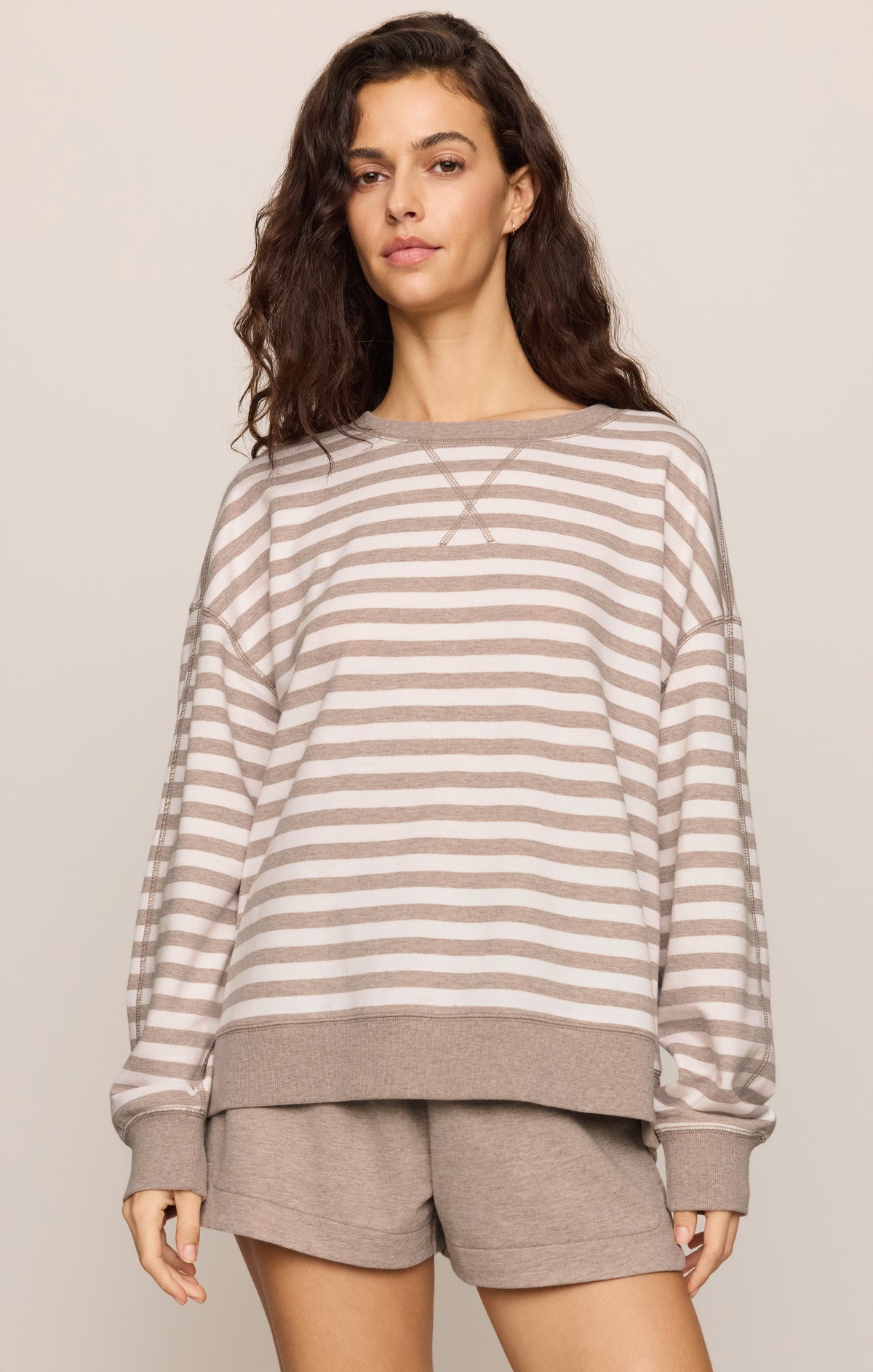 Z SUPPLY Everyday French Terry Striped Crew