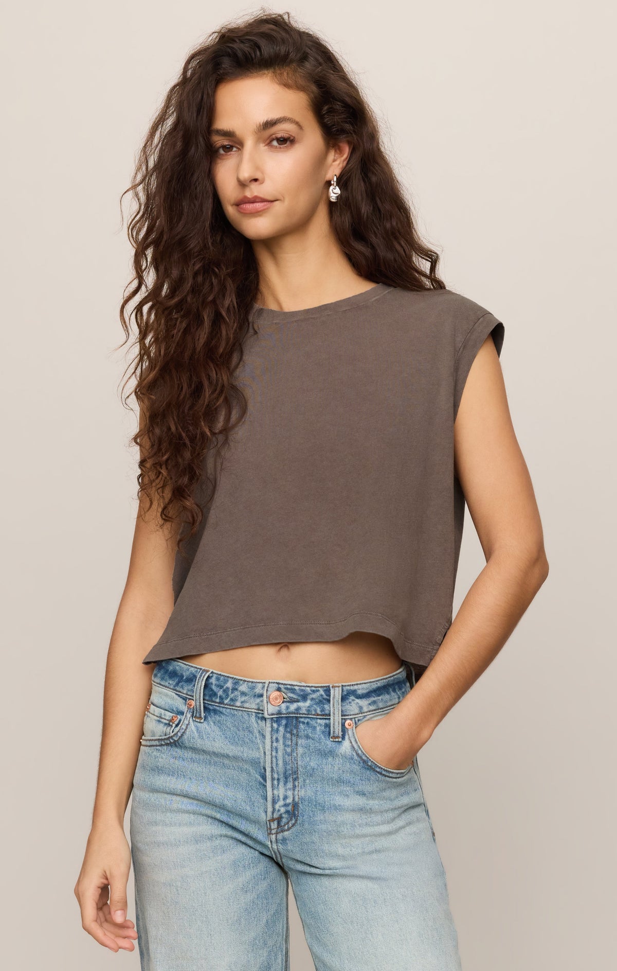 Z SUPPLY Flex Cropped Muscle Tee
