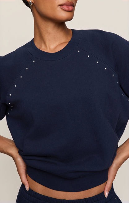 Z SUPPLY Zed Studded Sweatshirt - Eclipse