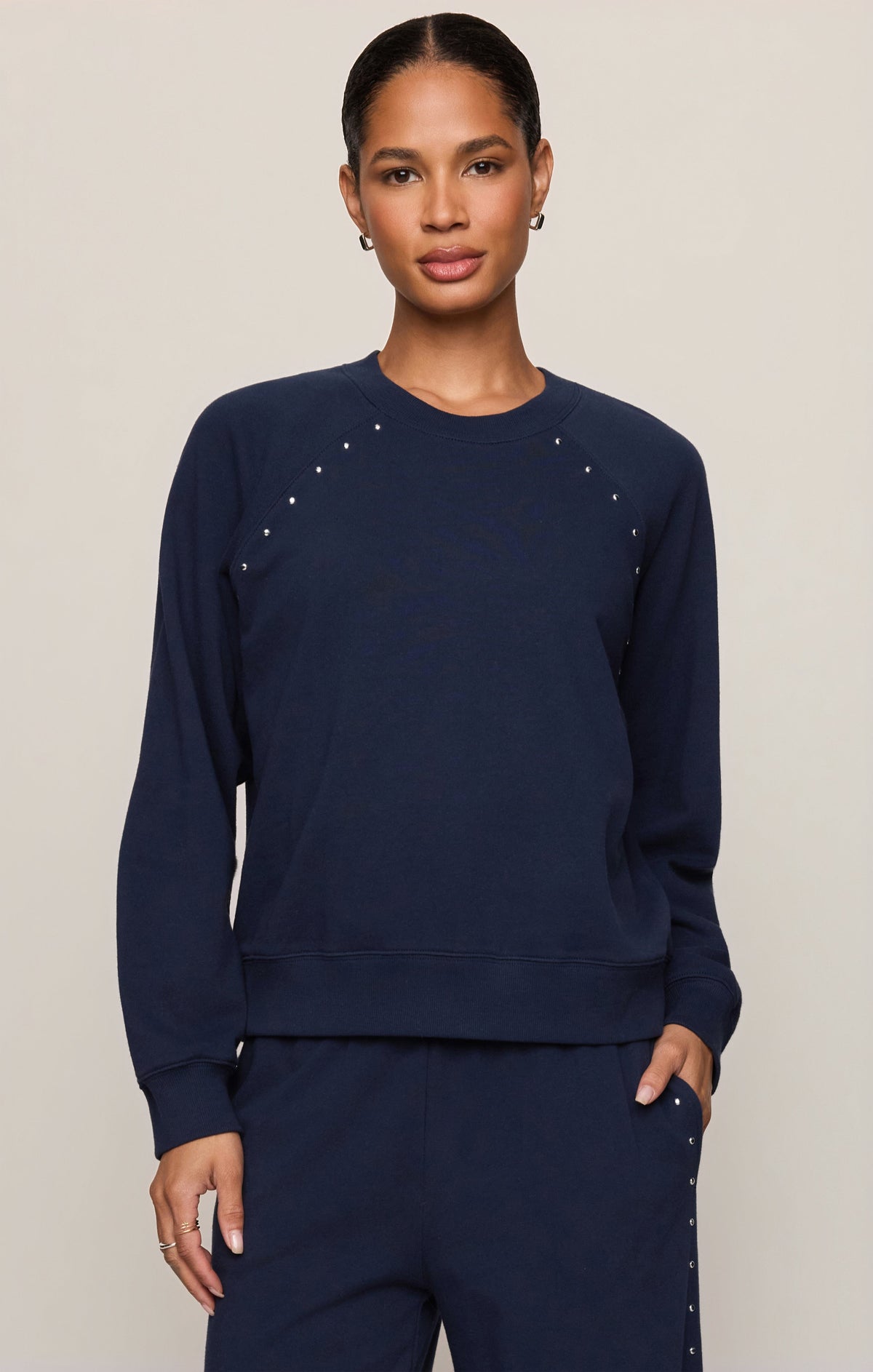 Z SUPPLY Zed Studded Sweatshirt - Eclipse