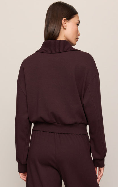 Z SUPPLY Globe Trotter Sweatshirt - Berry Noir