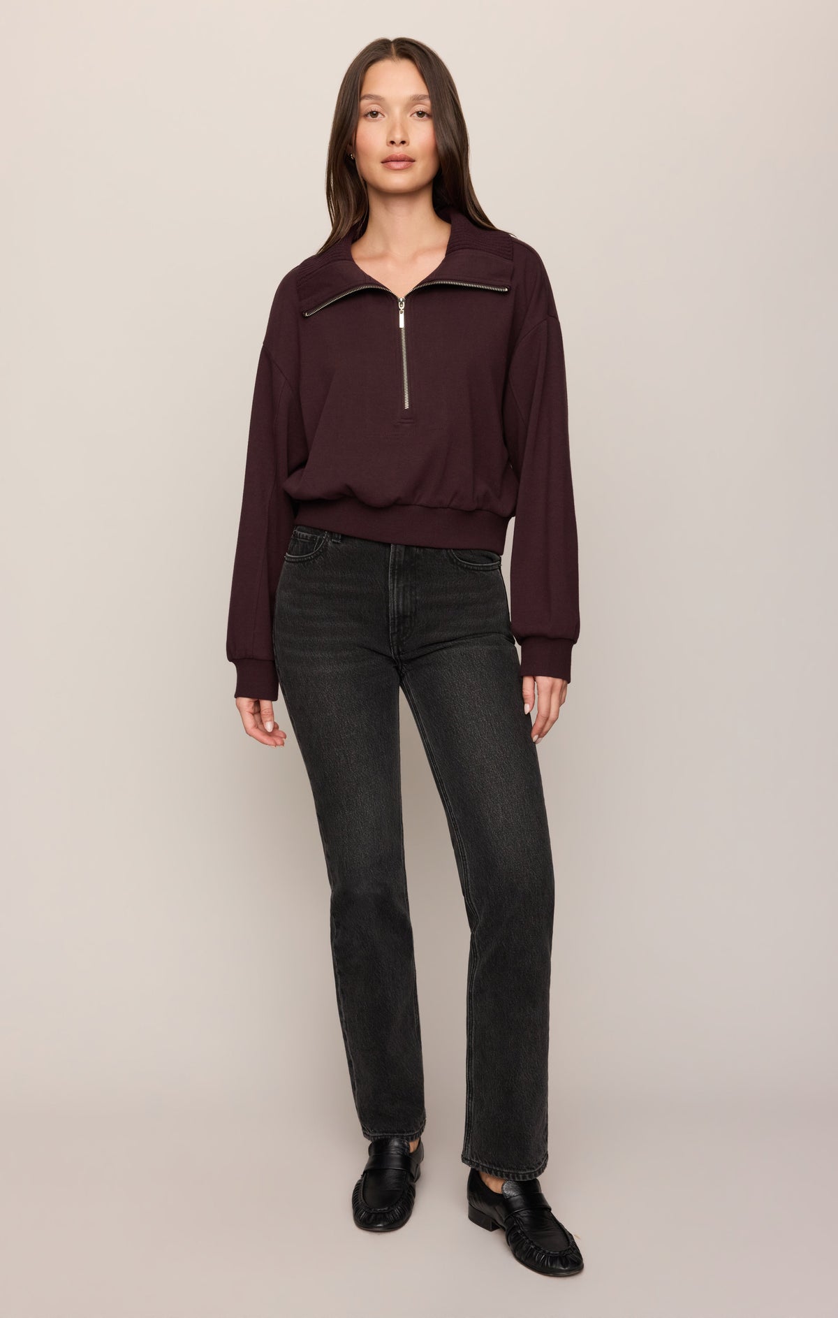 Z SUPPLY Globe Trotter Sweatshirt - Berry Noir