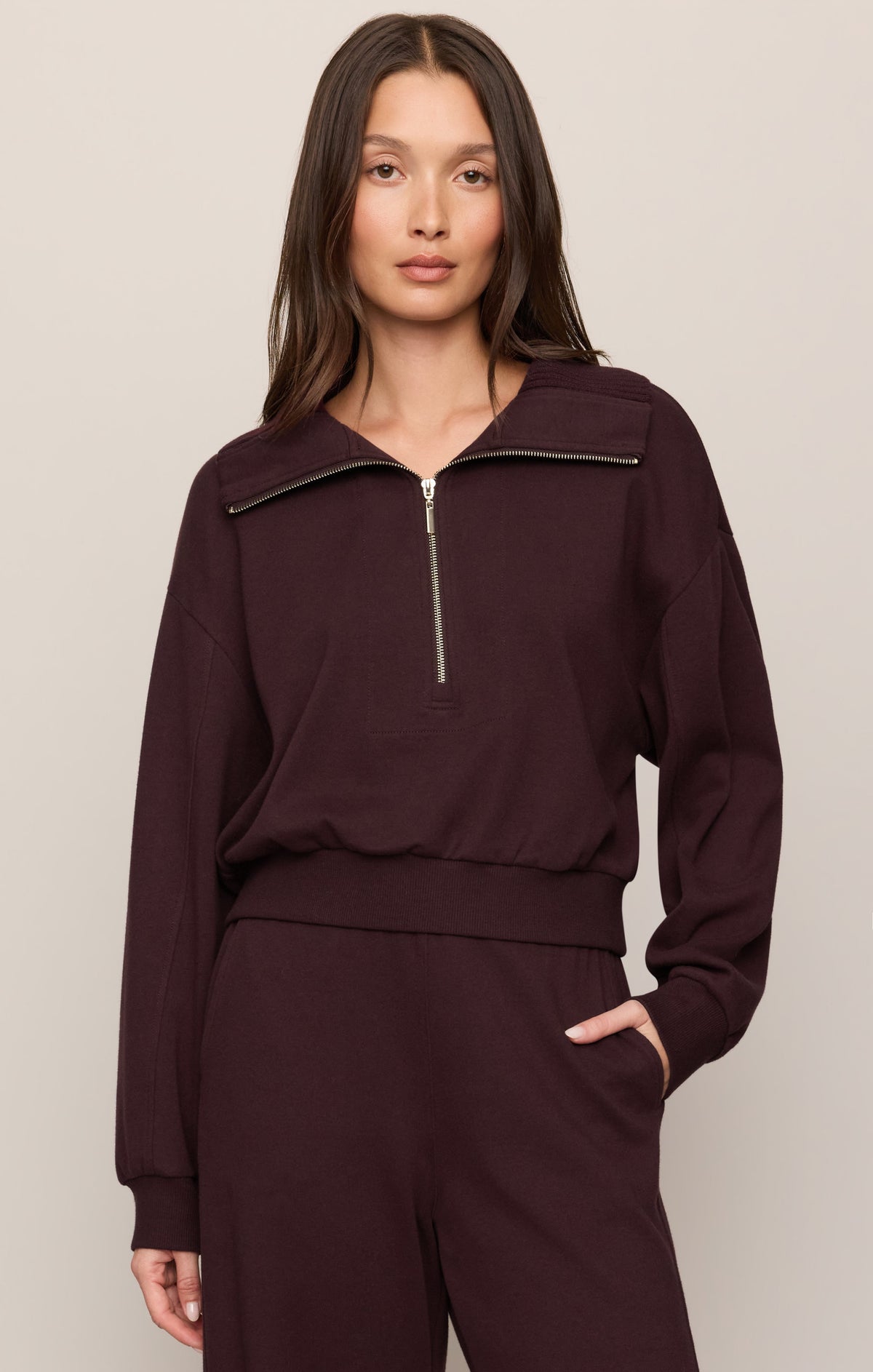 Z SUPPLY Globe Trotter Sweatshirt - Berry Noir
