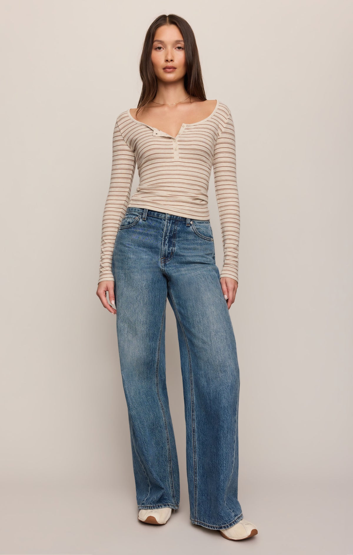 Z SUPPLY Andie Striped Henley Top
