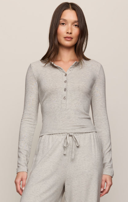 Z SUPPLY In Flow Henley Top - Feather Grey
