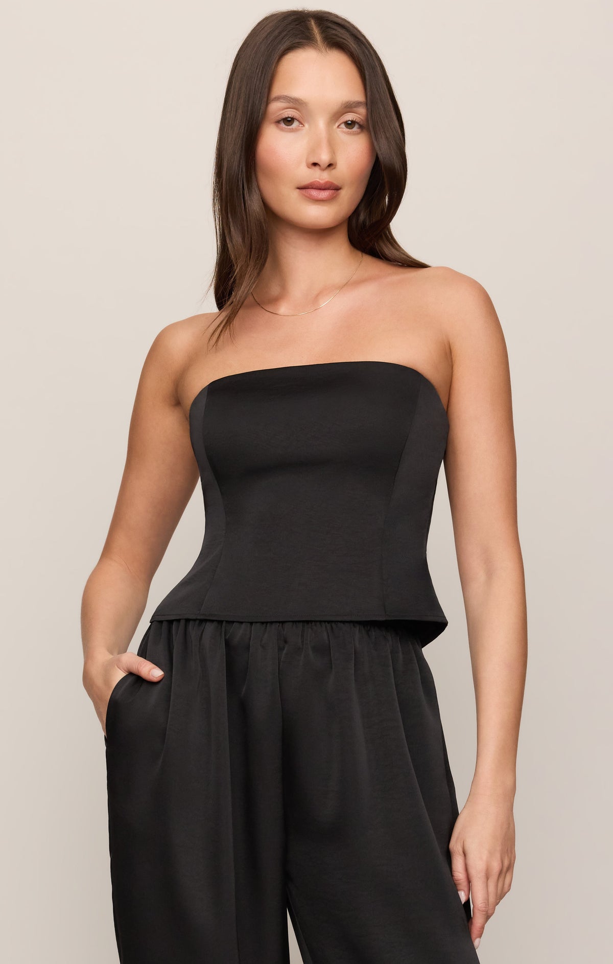 Z SUPPLY La Luna Luxe Strapless Top