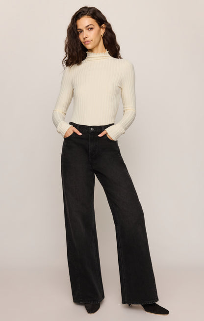 Z SUPPLY Hattie Silky Rib Mock Neck Top