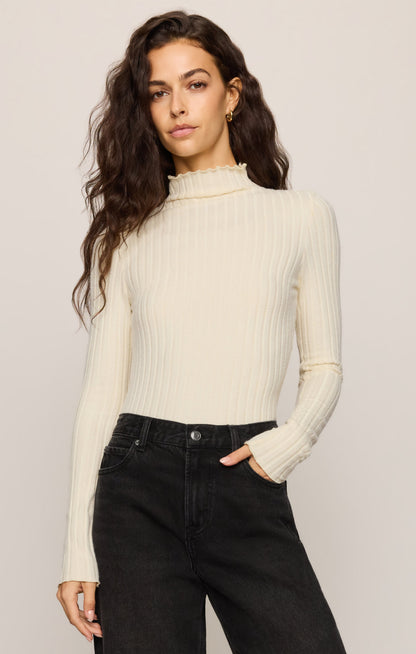 Z SUPPLY Hattie Silky Rib Mock Neck Top