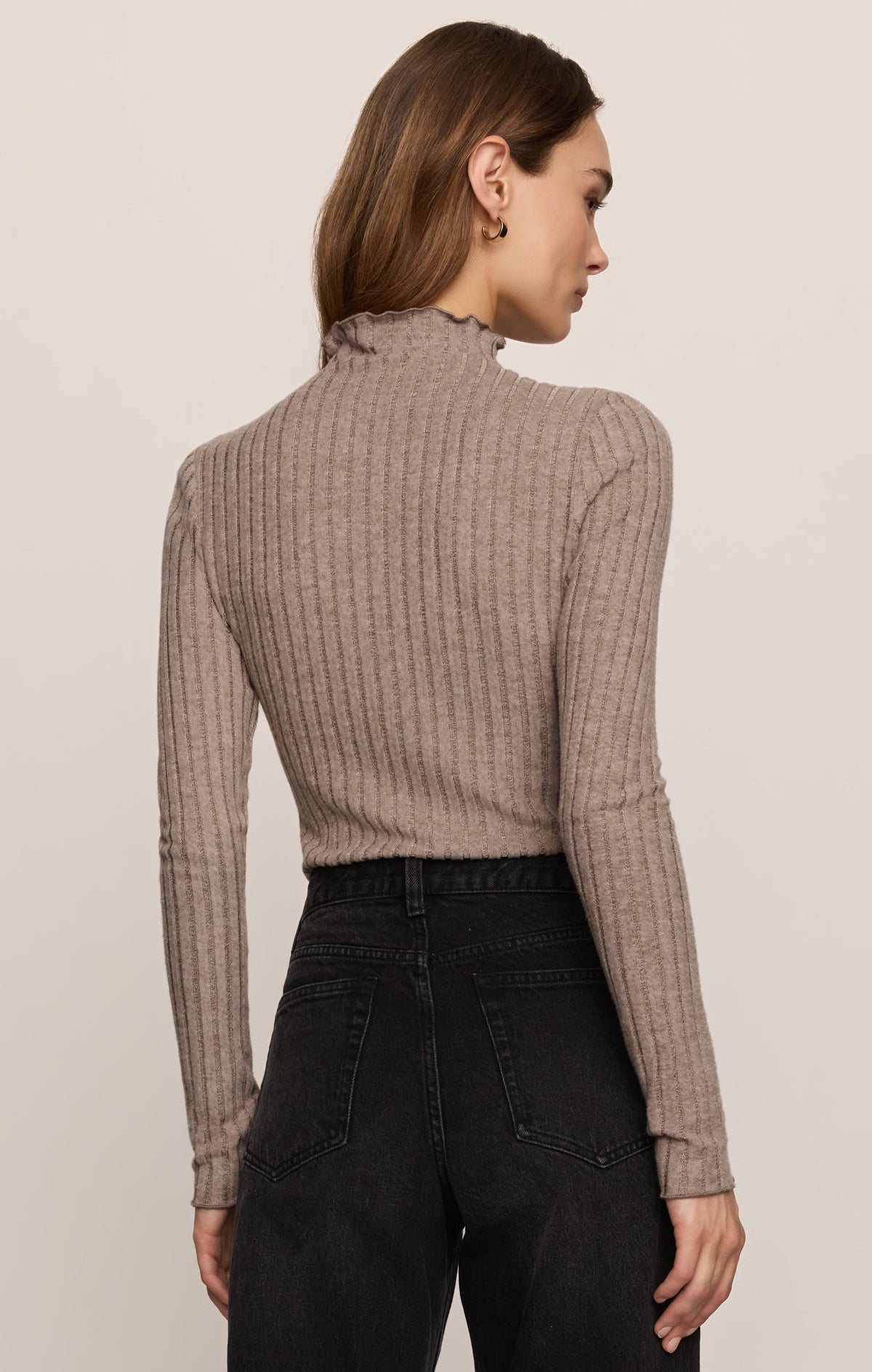 Z SUPPLY Hattie Silky Rib Mock Neck Top