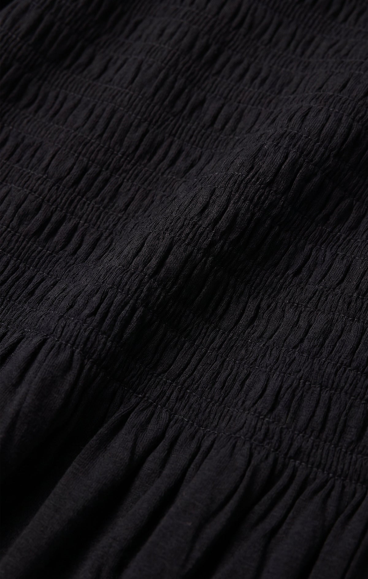 Z SUPPLY Carey Smocked Peplum Top - Black