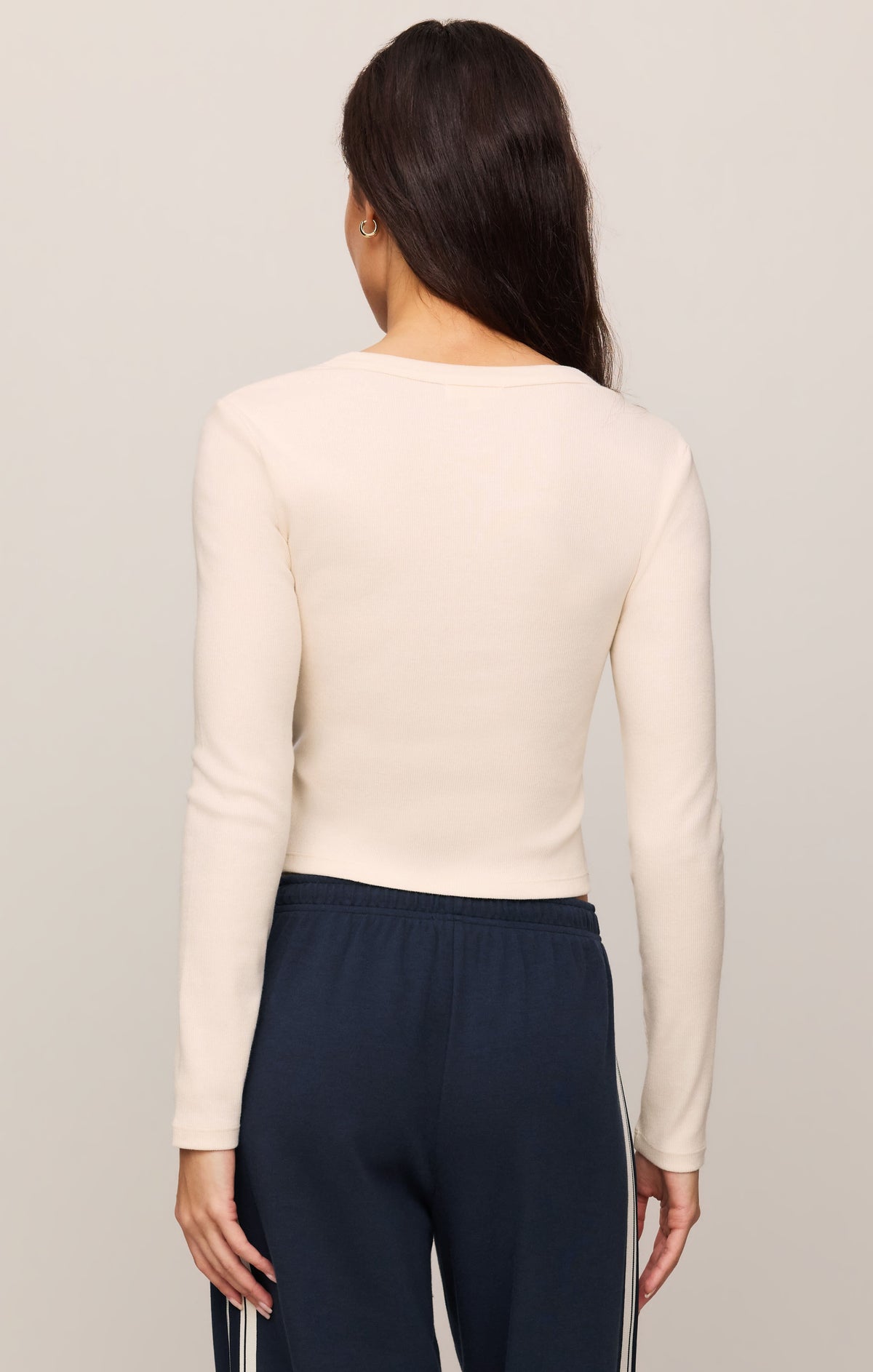 Z SUPPLY All In Cropped Henley Top - Sandstone