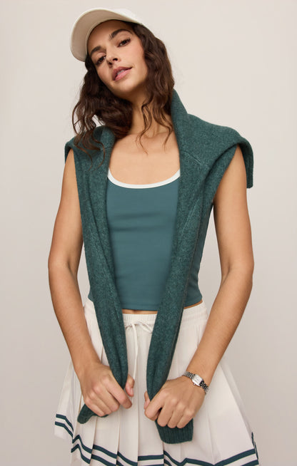 Z SUPPLY Breathe Easy Performance Tank - Emerald Cove