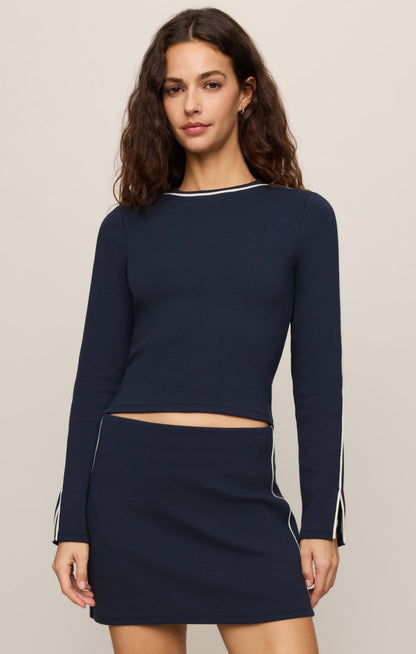 Z SUPPLY School Spirit Cropped Top - Eclipse