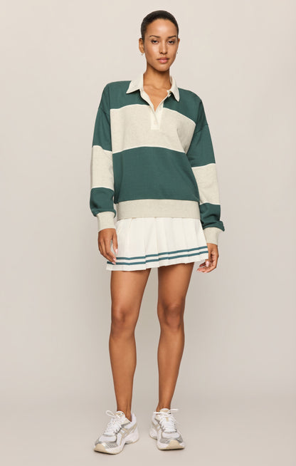 Z SUPPLY Study Break Polo Sweatshirt - Feather Grey