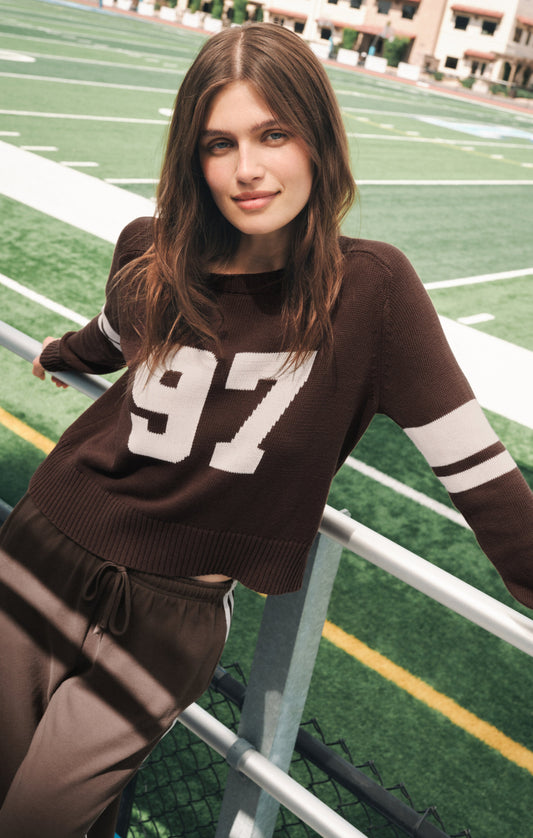 Z SUPPLY Nineties Stand In Sweater - Dark Chocolate
