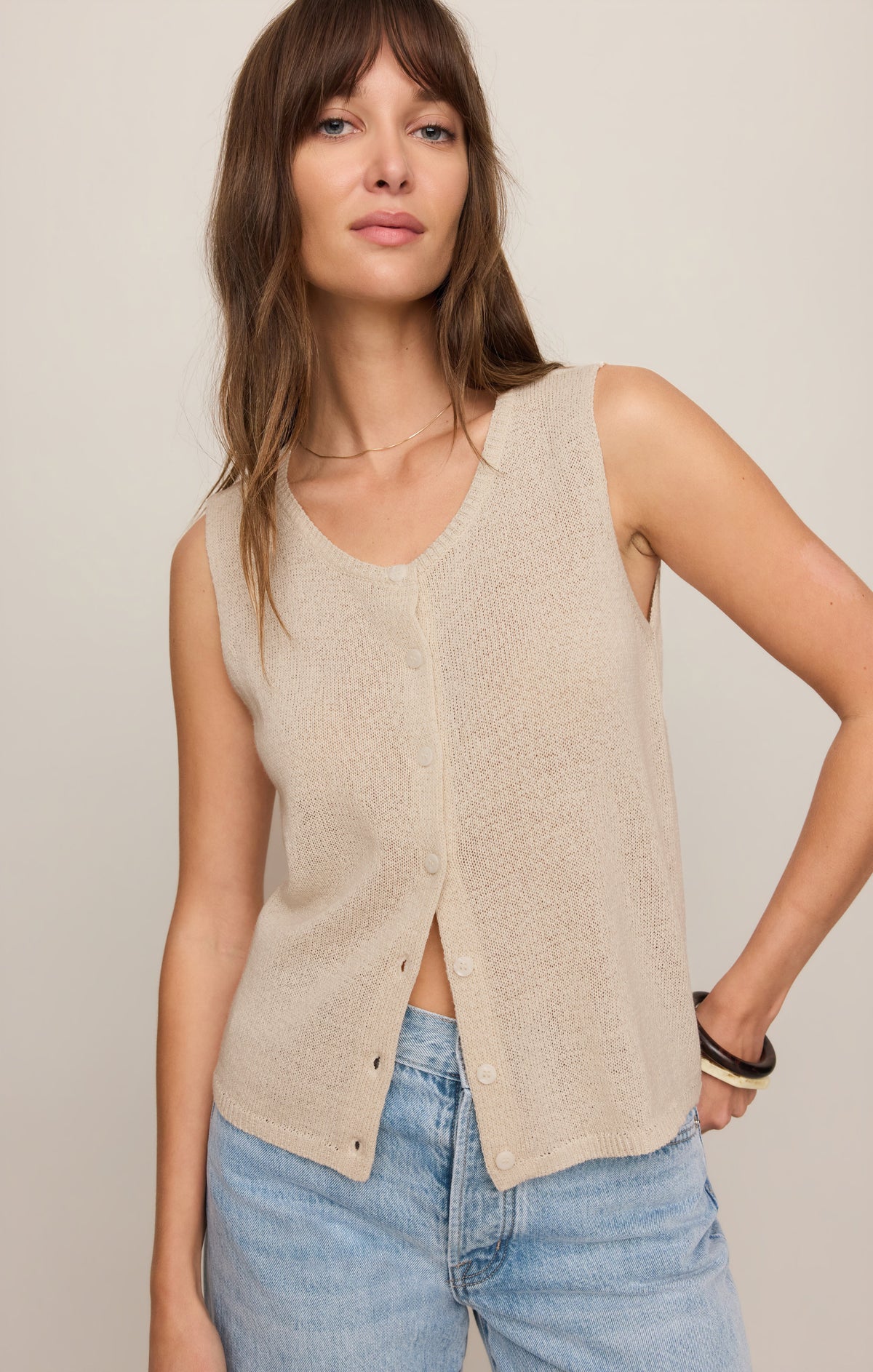 Z SUPPLY Syd Linen Knit Tank Vest