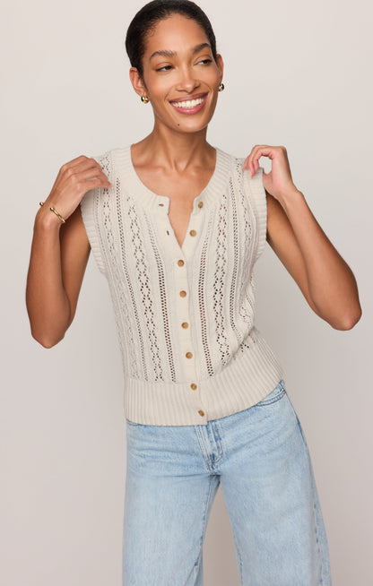 Z SUPPLY Cabot Crochet Vest - Sandstone