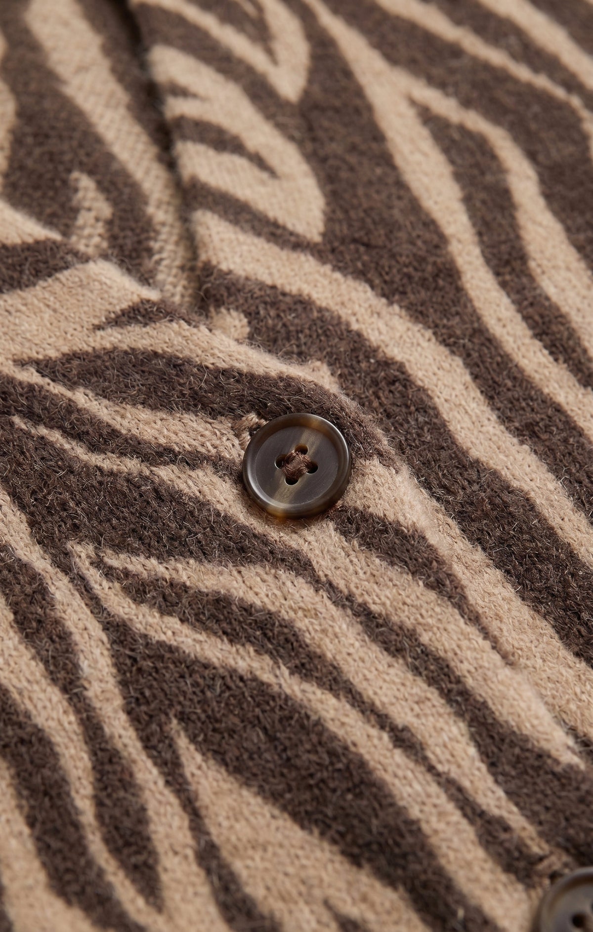 Z SUPPLY All The Wild Zebra Cardigan - Dark Chocolate