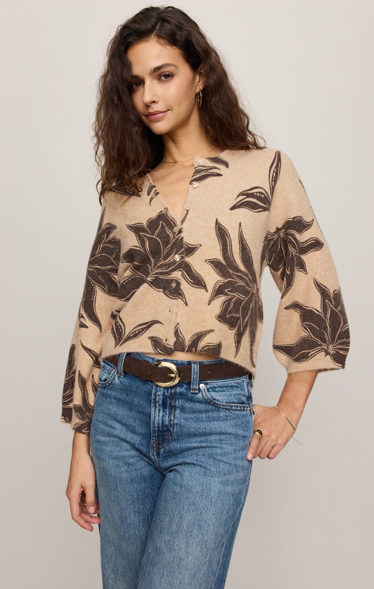 Z SUPPLY Valor Floral Cardigan - Soft Ecru
