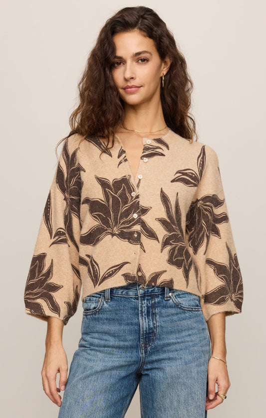 Z SUPPLY Valor Floral Cardigan - Soft Ecru