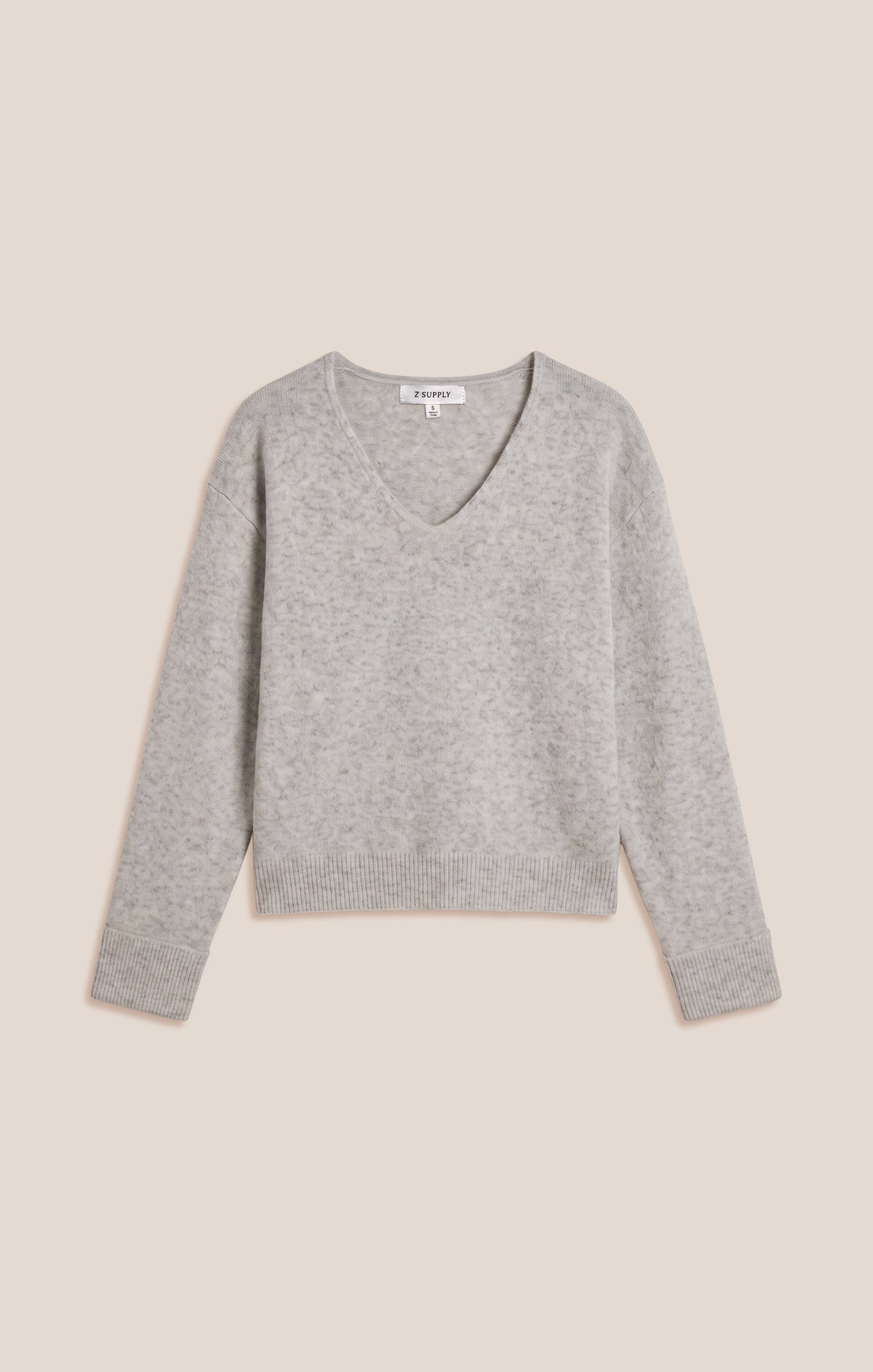 Z SUPPLY Cerro V-Neck Sweater - Feather Grey