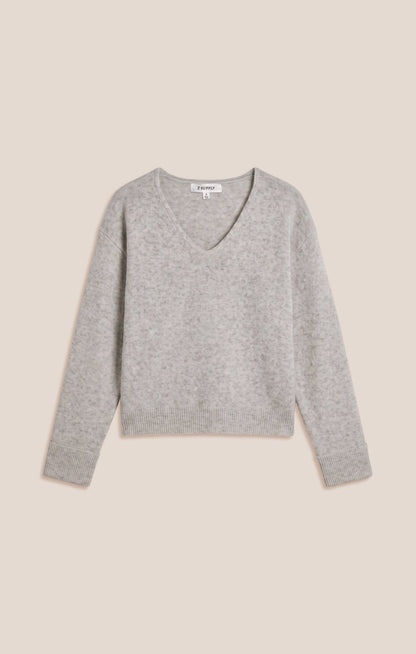 Z SUPPLY Cerro V-Neck Sweater - Feather Grey
