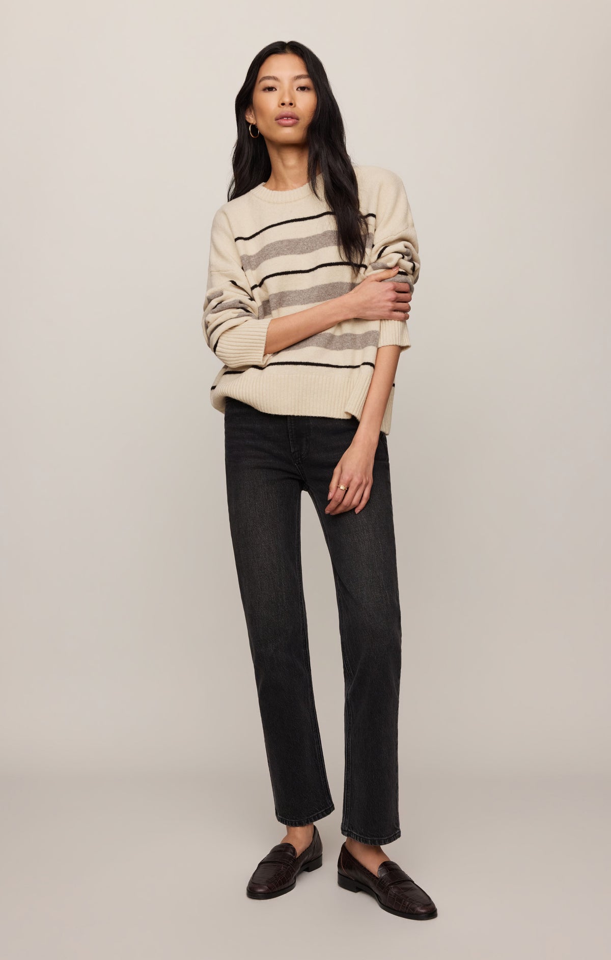 Z SUPPLY Cirrus Stripe Sweater - Chalk