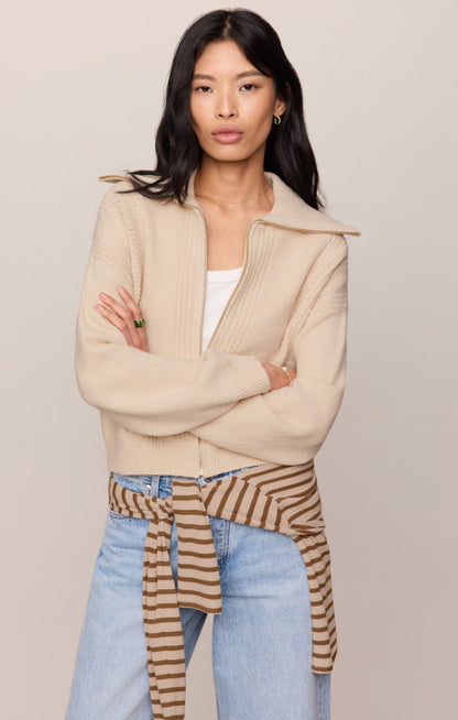Z SUPPLY Silverlake Zip Cardigan - Chalk