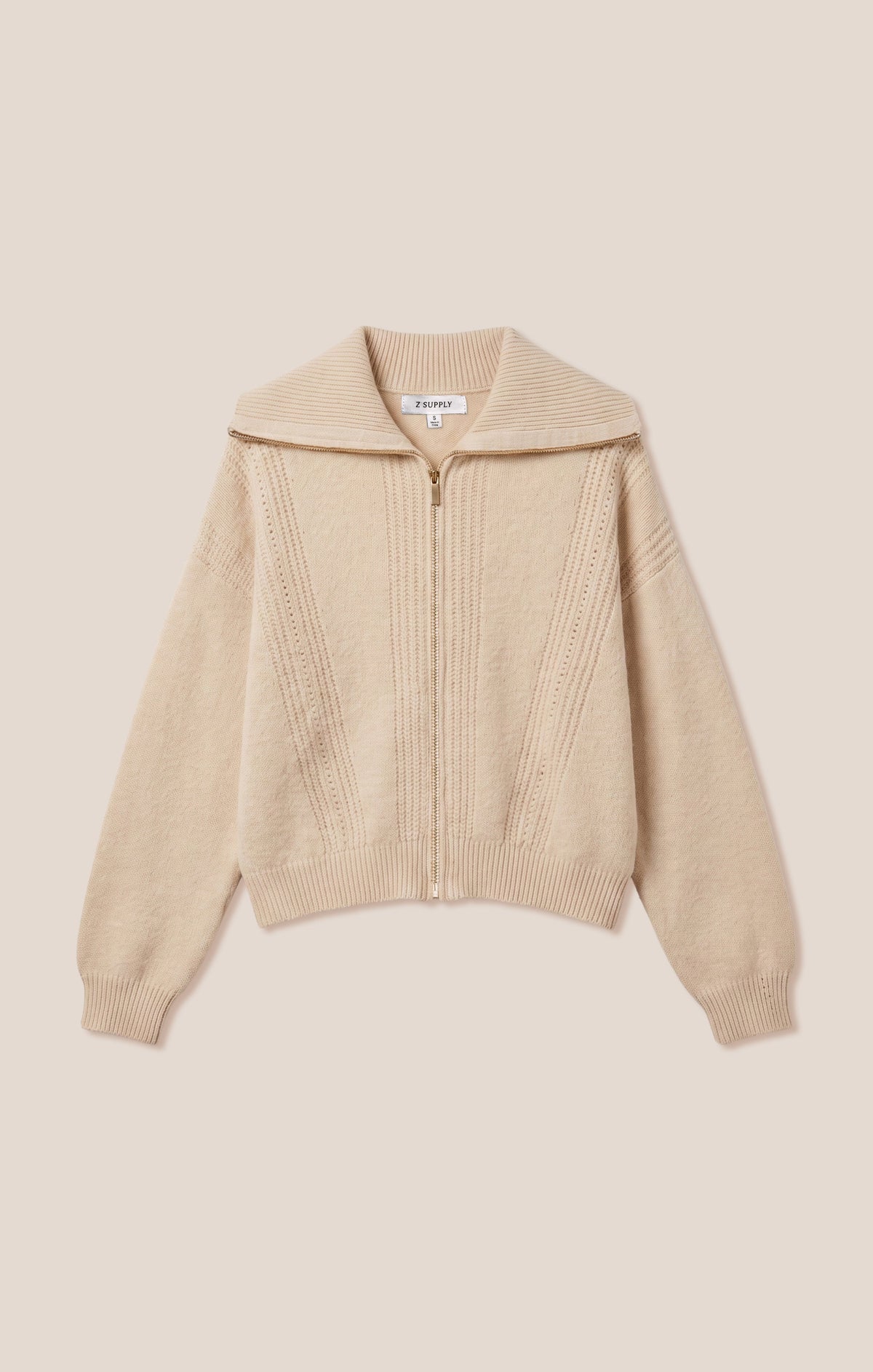 Z SUPPLY Silverlake Zip Cardigan - Chalk
