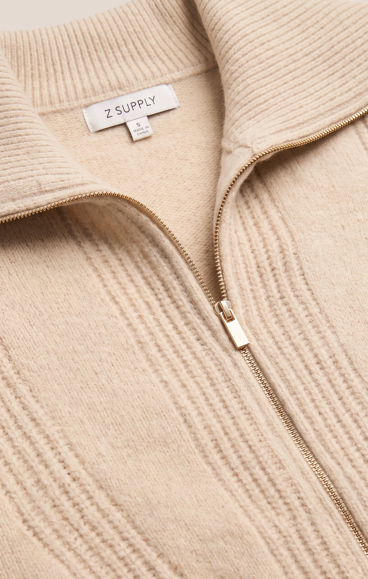 Z SUPPLY Silverlake Zip Cardigan - Chalk