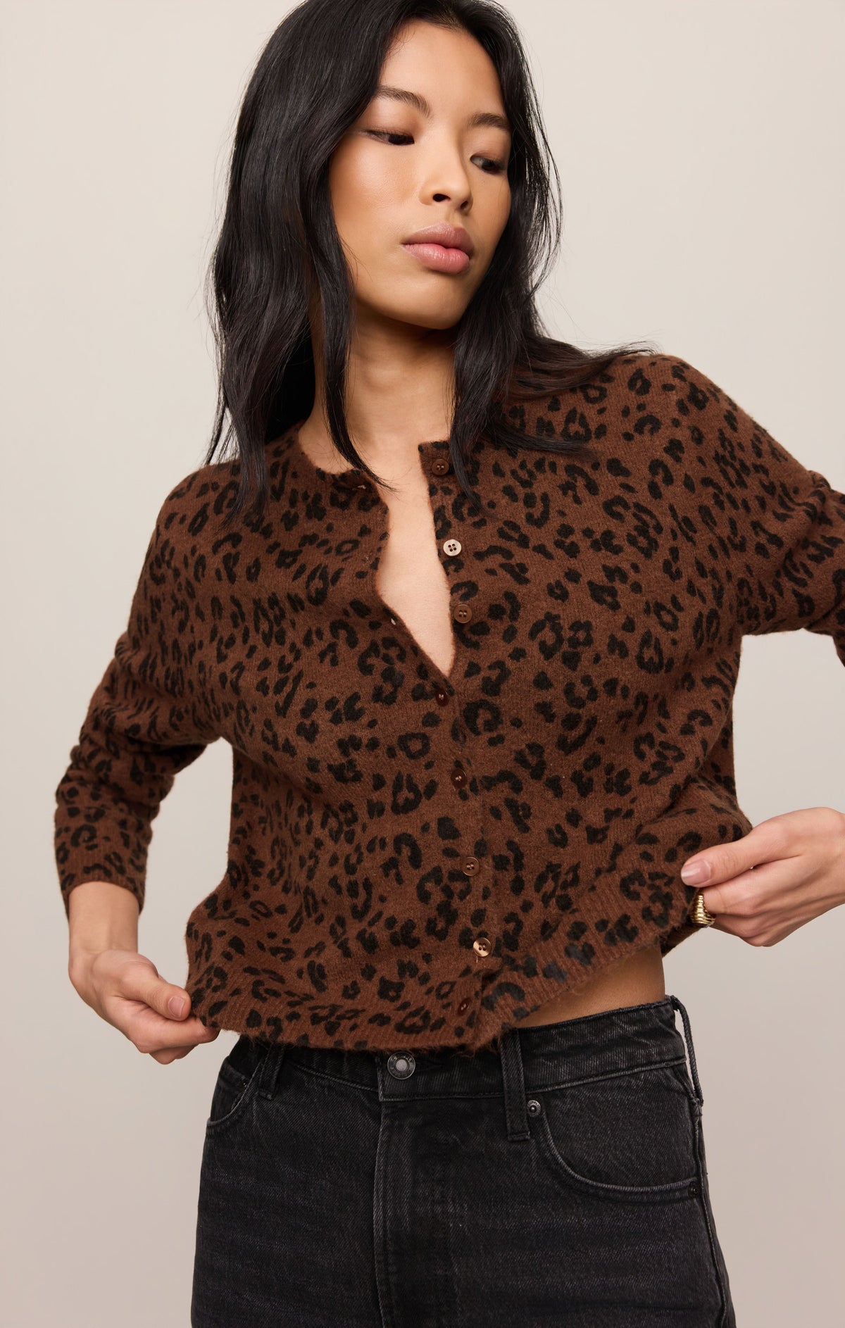 Z SUPPLY Medina Leopard Cardigan - Burnt Umber