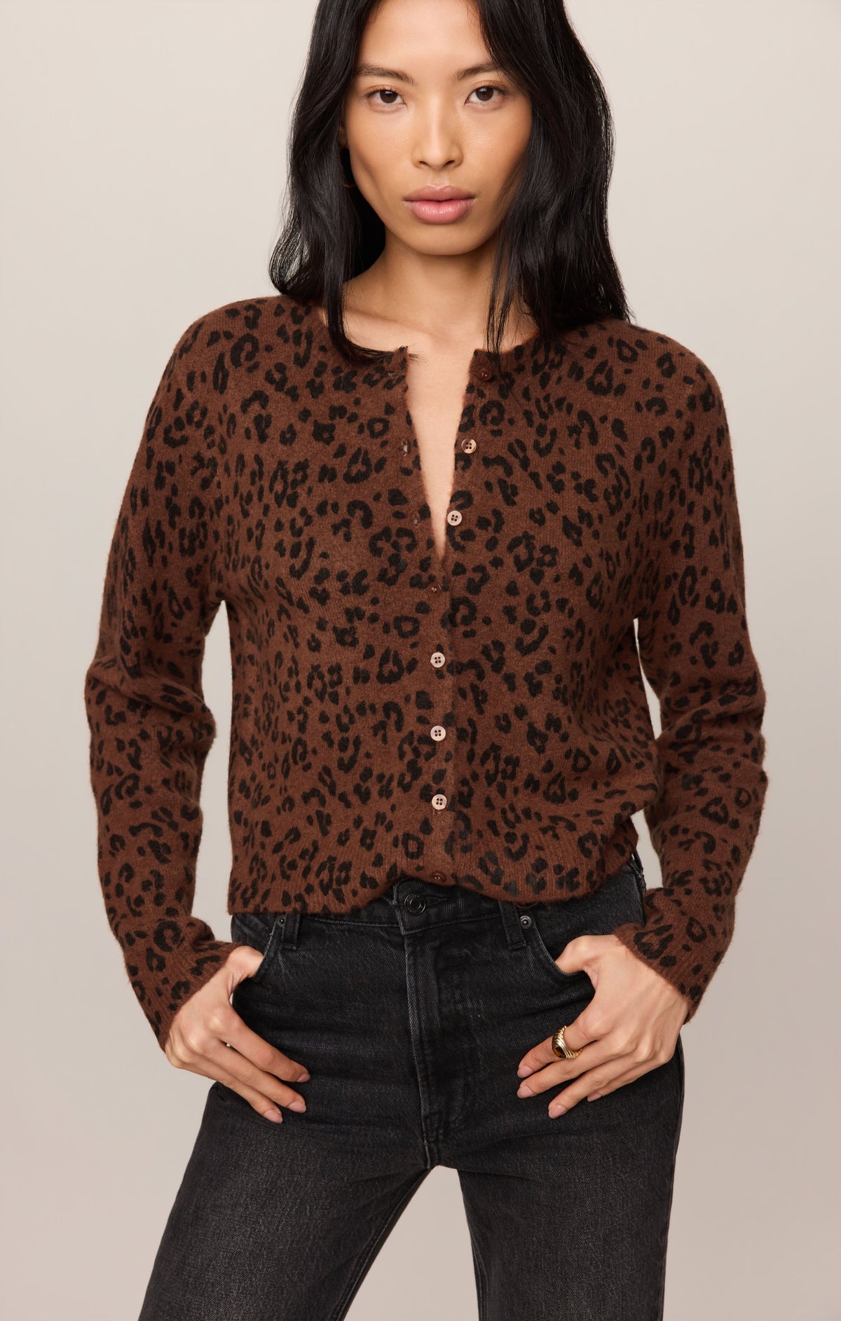 Z SUPPLY Medina Leopard Cardigan - Burnt Umber