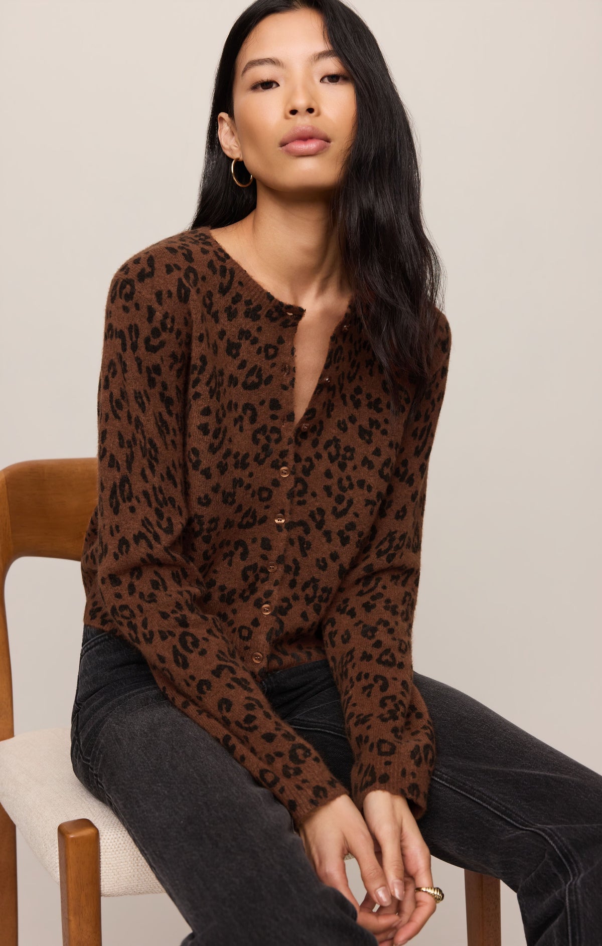 Z SUPPLY Medina Leopard Cardigan - Burnt Umber