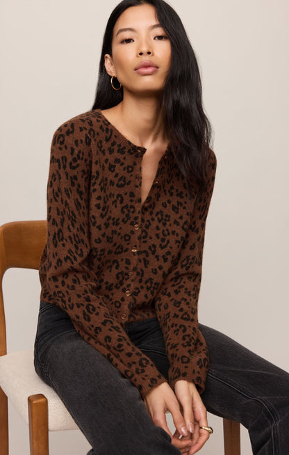 Z SUPPLY Medina Leopard Cardigan - Burnt Umber