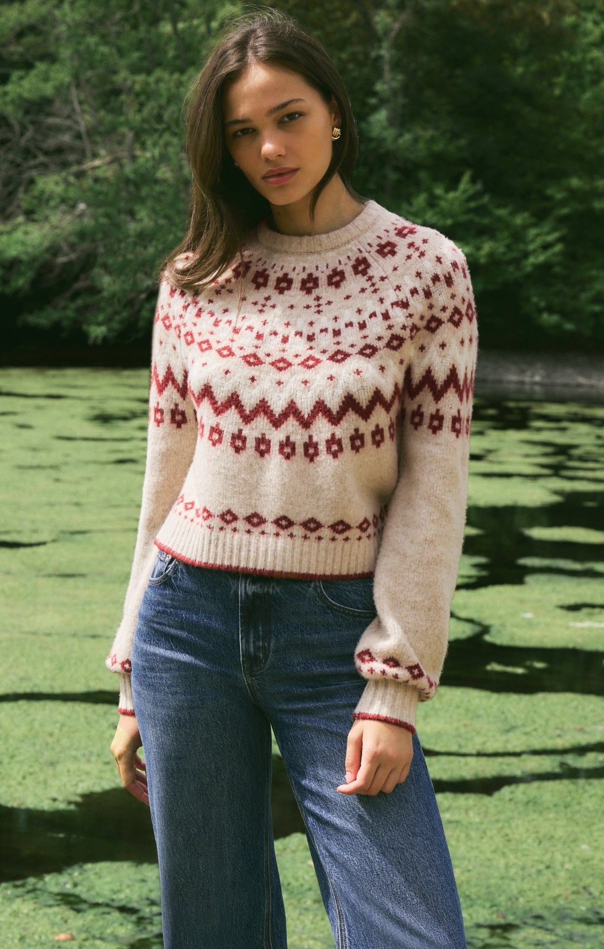 Z SUPPLY String The Lights Fair Isle Sweater