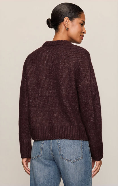 Z SUPPLY More Merry Sweater - Berry Noir