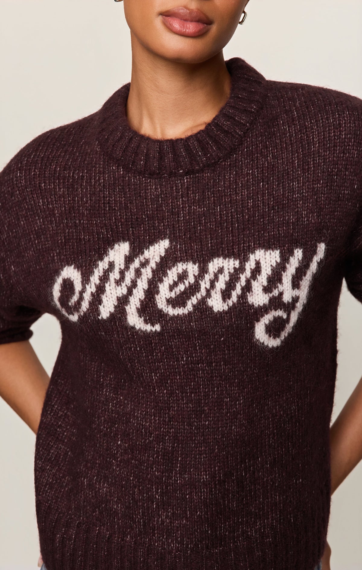 Z SUPPLY More Merry Sweater - Berry Noir