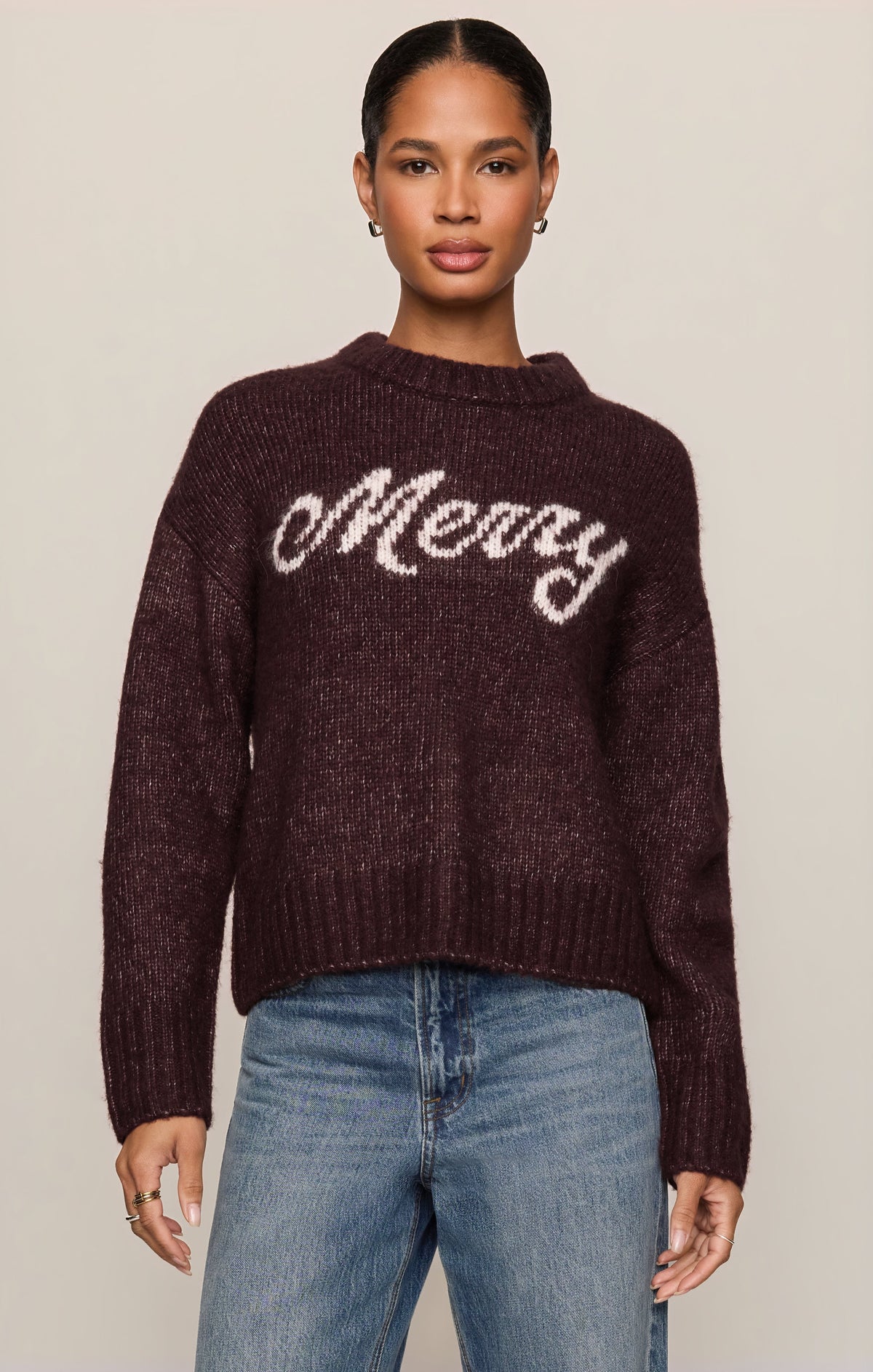 Z SUPPLY More Merry Sweater - Berry Noir