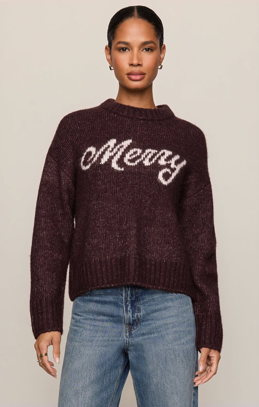 Z SUPPLY More Merry Sweater - Berry Noir