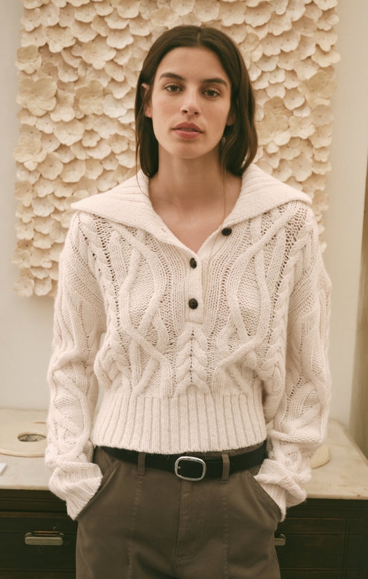 Z SUPPLY Hartwell Cable Knit Sweater - Sandstone