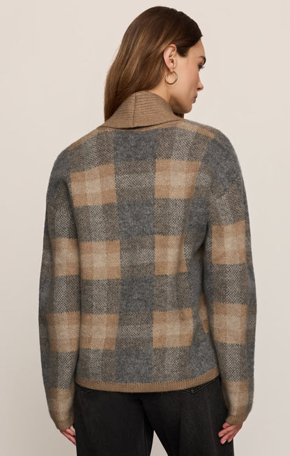 Z SUPPLY Ludlow Plaid Cardigan - Classic Heather Grey