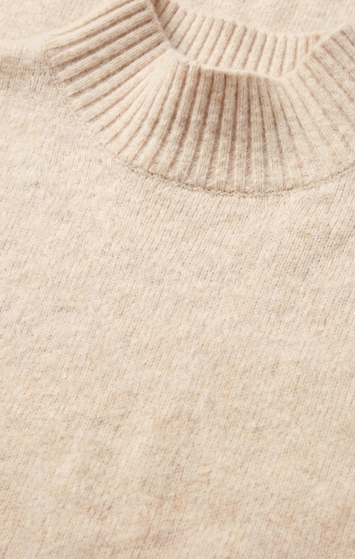 Z SUPPLY Nessa Mock Neck Sweater - Light Oatmeal Heather