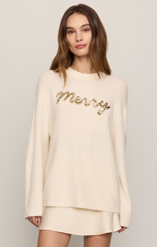 Z SUPPLY Merry And Bright Sweater - Sandstone